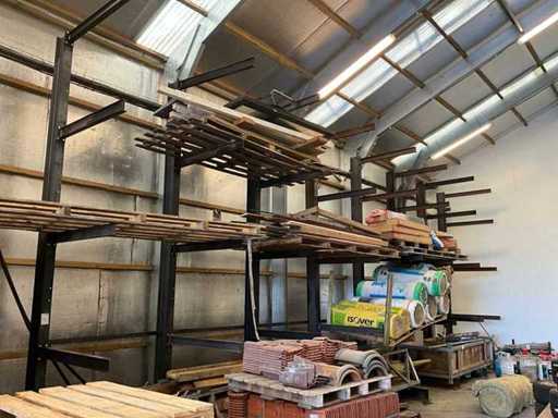 Cantilever rack with content