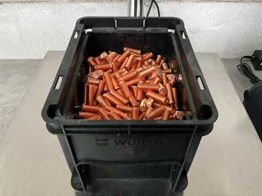 Würth 6.62 kg Koper gecoate lasbout in stapelbare bak