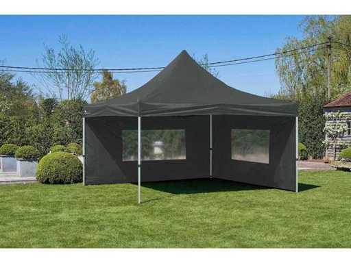 4x4m Party Tent - Aluminum - Anthracite - VOUWTENT.EU