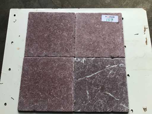 Natuursteen Marmer Bordeaux 20x20 cm Tegels 13 m²