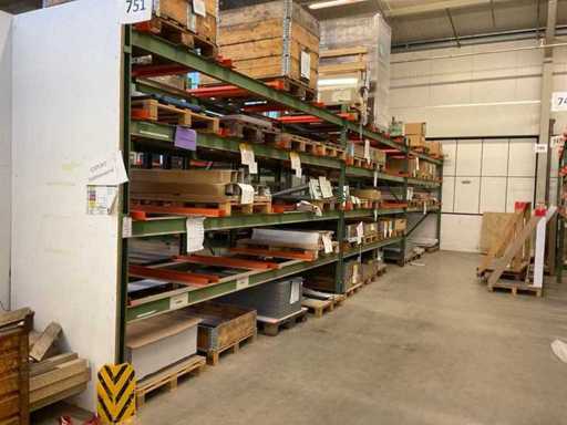 Heavy-duty shelf, with contents