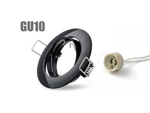 50 x Solo Black line plafond inbouwspots, GU10