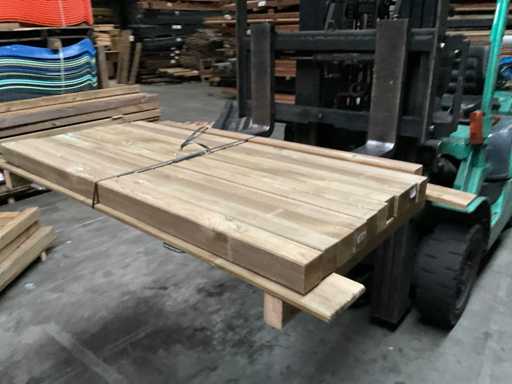 Stâlp de grădină Douglas - 140x6,8x6,8 cm (10x)