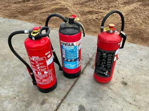 Lot Brandblussers (3x)