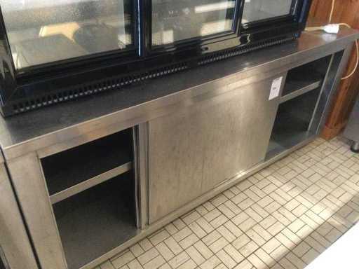 Arbeitstischschrank aus Edelstahl