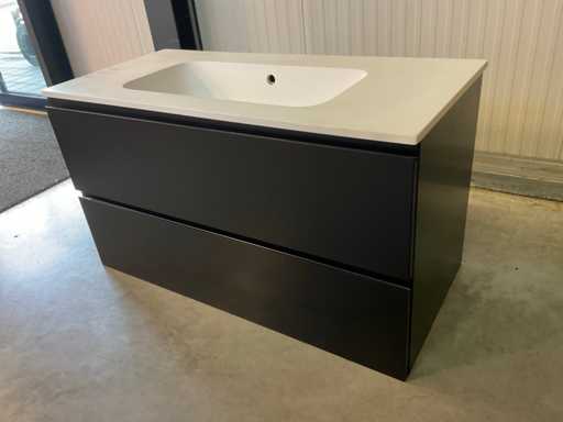 Gliss Design Asia Badkamermeubel met wastafel 100cm zonder kraangat