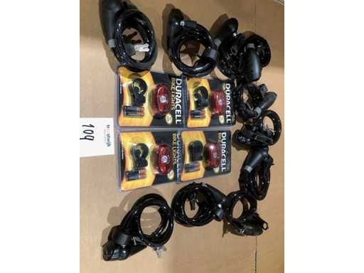 Luci posteriori per lucchetto e duracell (14x)