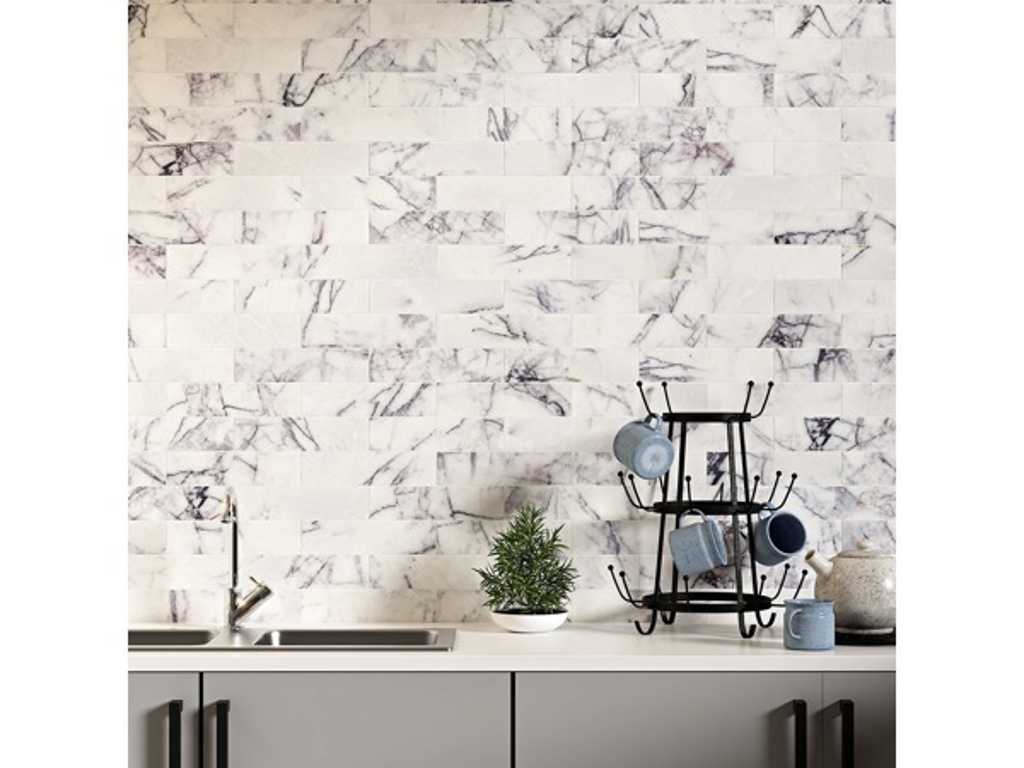 Piastrella in marmo pietra naturale bianco/grigio 20 m²