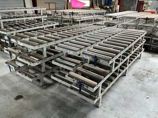 Set of 12 roller conveyors