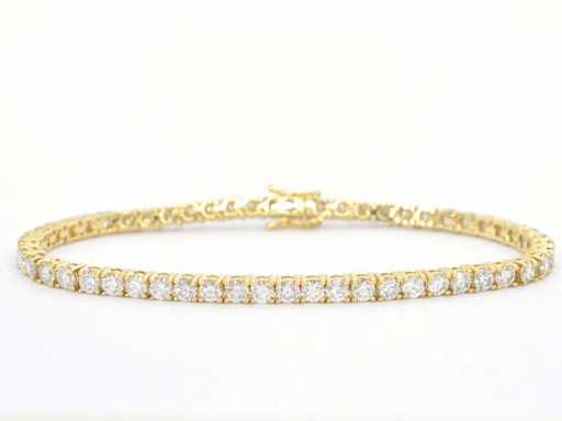 Goldenes Tennisarmband mit Diamanten 6,50 Karat