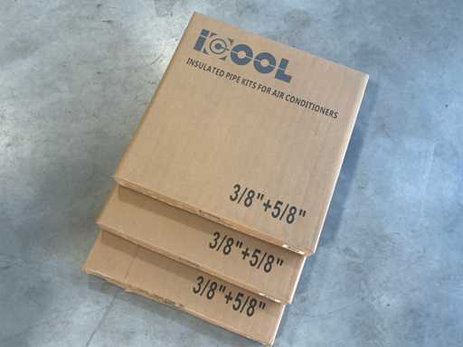 iCool Geïsoleerde leiding 3/8” + 5/8” x 4M Airconditioning installatie materiaal (3x)