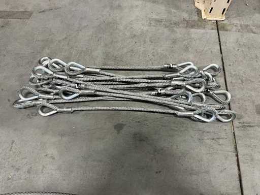 cavi spessi in acciaio, 0,5 m, ditale su entrambi i lati (20x)