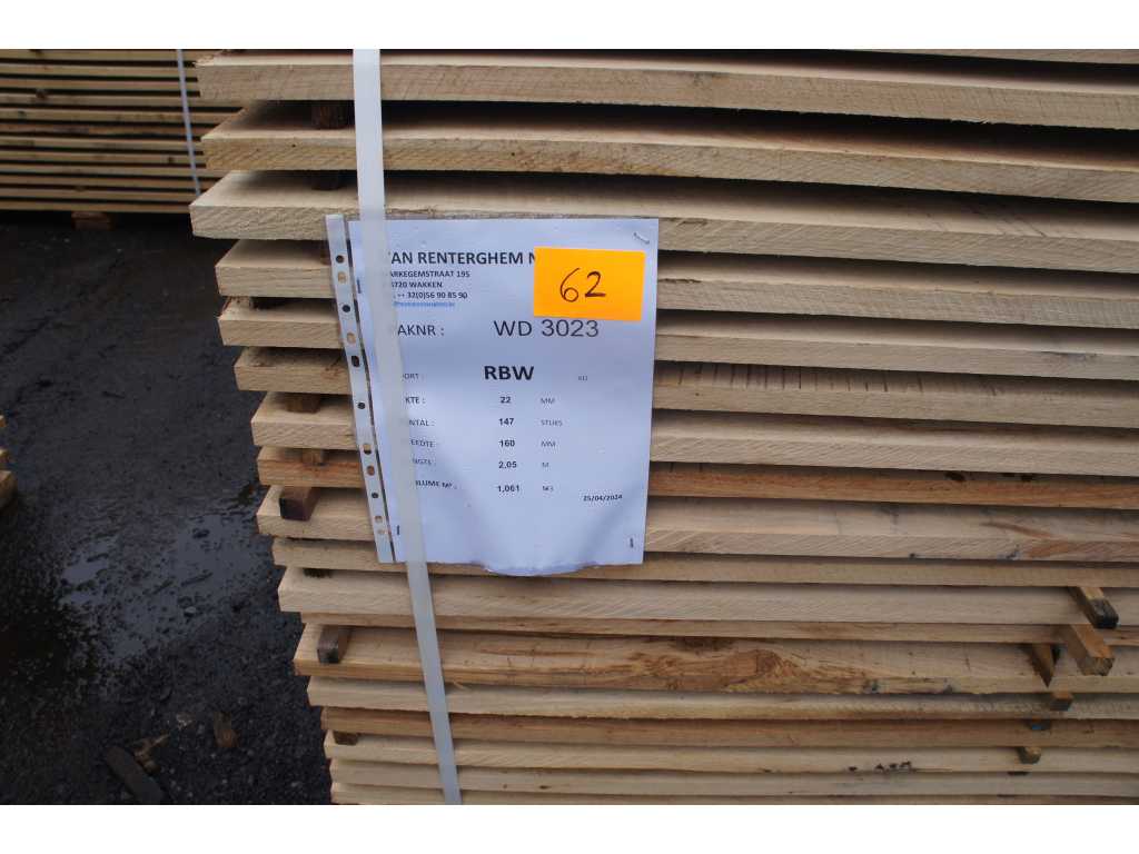 1,06 m³ Planches de chêne