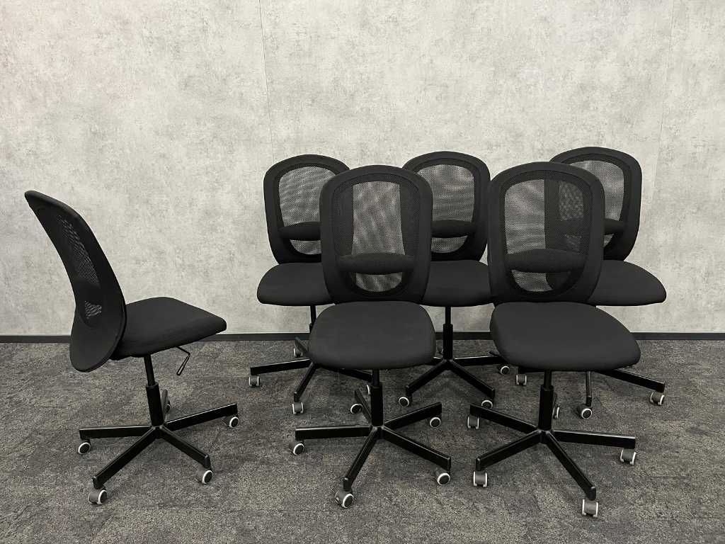 Ikea FLINTAN - Bürostuhl - schwarz (6x)