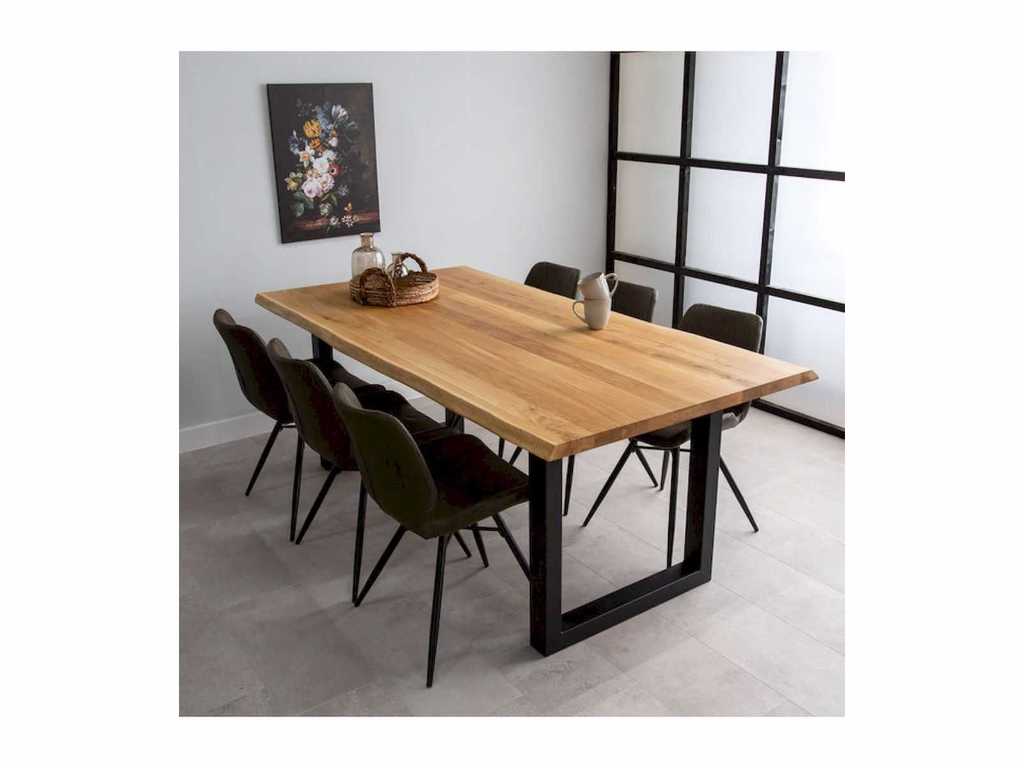 Rustiek eikenhouten tafelblad, afm 2800 x 1000 x 40mm