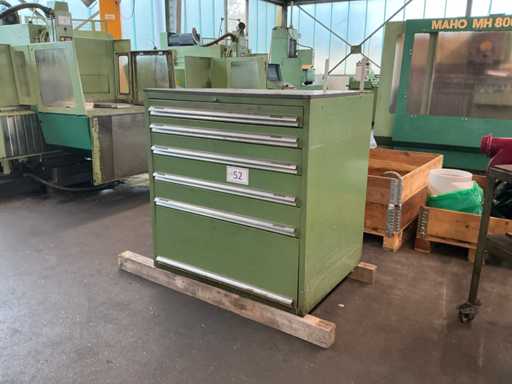 Workshop cabinet with contents