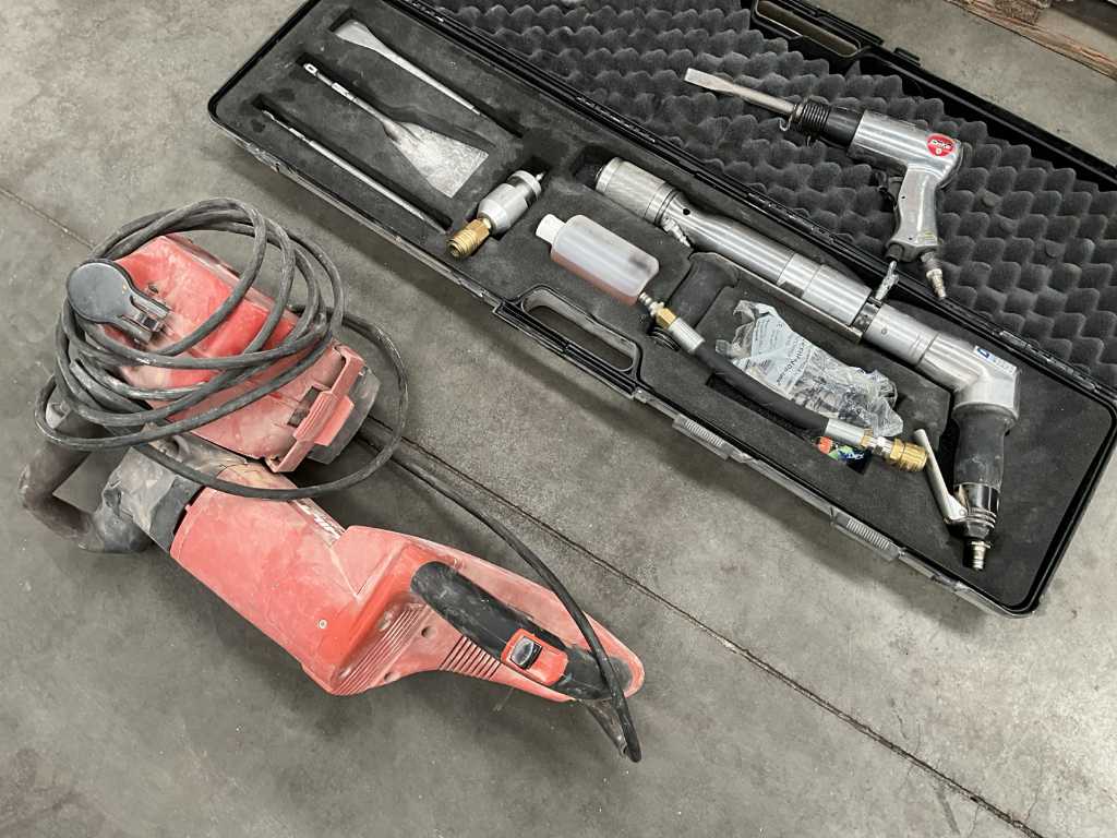 Trench grinder HILTI + 2x pneumatic chisel