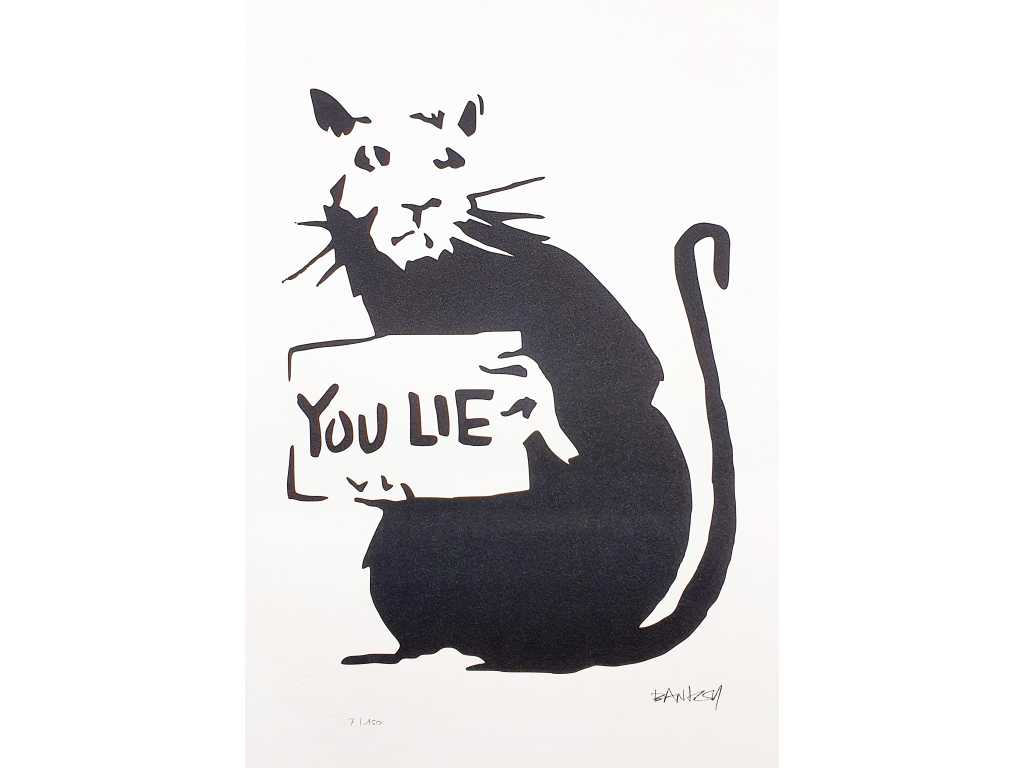 Banksy (Né en 1974), d'après - You Lie
