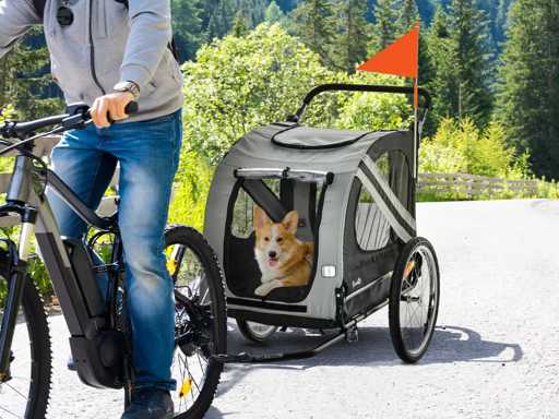 Remorque à vélo pour chien convertible jogger 2 en 1 pour animaux