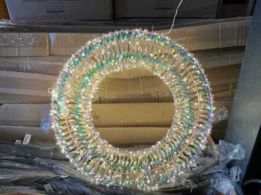 Partij wreath (outdoor) lighting with 60cm 720 led met timer IP44 (28x)
