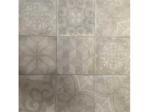 28m² Bistro noce, effet carreaux de ciment 20x20, sol et mur, Neuf emballé