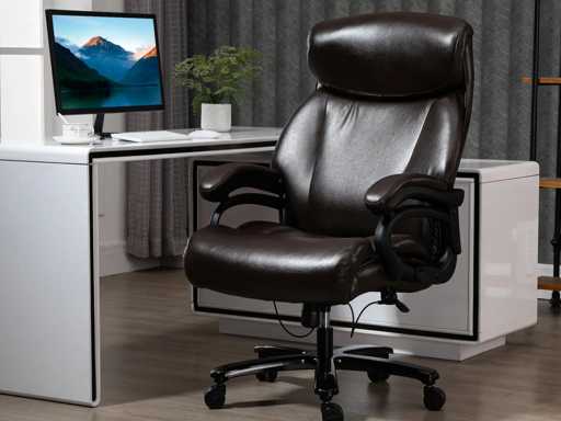 Fauteuil de direction pour grandes tailles - marron