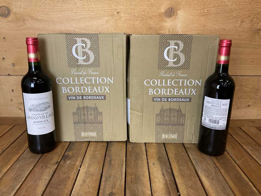 2020 Château Du Grand Village Bordeaux Bottle of wine (12x)
