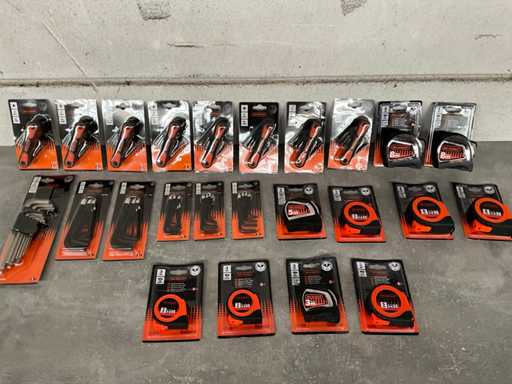 Skandia Mix kavel inbussleutels en rolmaten (24x)