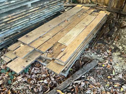 Set of Rustic Oak Wood Planks