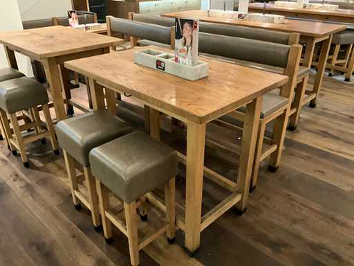 Capanne - Tavolo bar con sovrastruttura in marmo