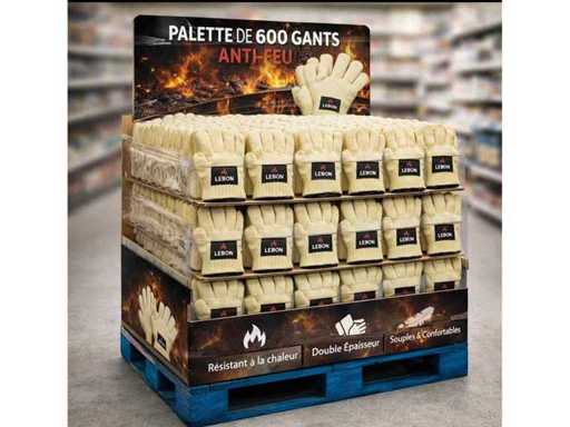Pallet of 600 pairs of Lebon brand fire-fighting gloves