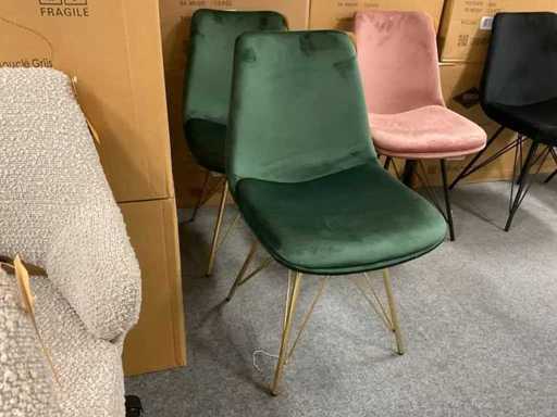Ivy Luxe Dunkelgrün Esszimmerstuhl (4x)
