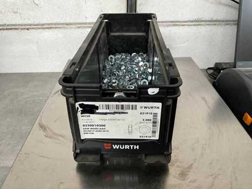 Würth 4.99 kg Zeskantmoer laag M10 in stapelbare bak