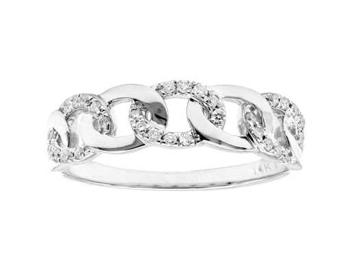 14 KT White Gold Ring With Natural Diamonds