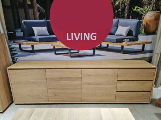 Buffet Craftwood Oak Lalisa - 3 portes + 3 tiroirs naturels