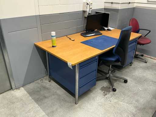Desk with office chair