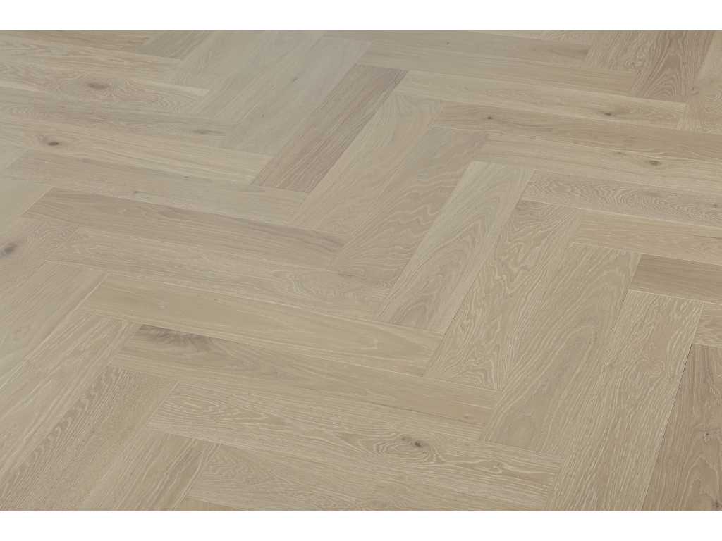 66 m2 Oak multi-layer herringbone parquet floor HRP