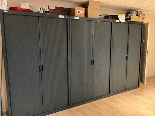 Set of 3 tall cabinets with contents