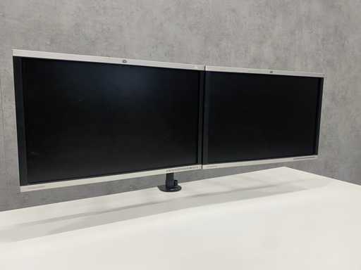 HP Compaq - monitor da 24" con braccio doppio monitor - DP, VGA, DVI