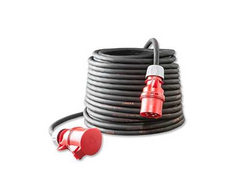 PCE 25 metrowy kabel przedłużający zasilanie 32A 400V 5x4