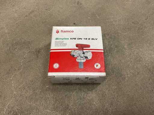Flamco - Simplex KFE DN 15 E SLV - Robapă de umplutură și scurgere la unghi drept cu racord la furtun (15x)