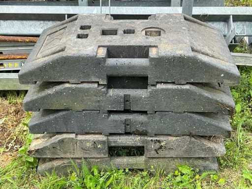 Pieds de clôture en plastique K1 (5x)