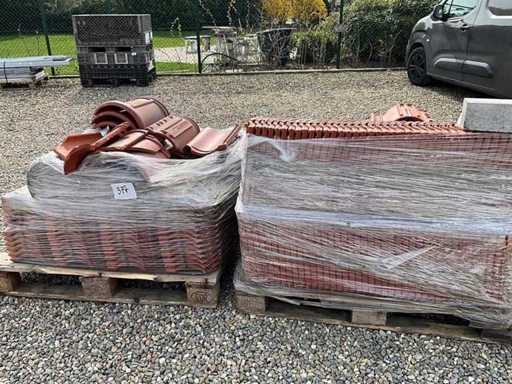 Lot dakpannen Rood 280stuks