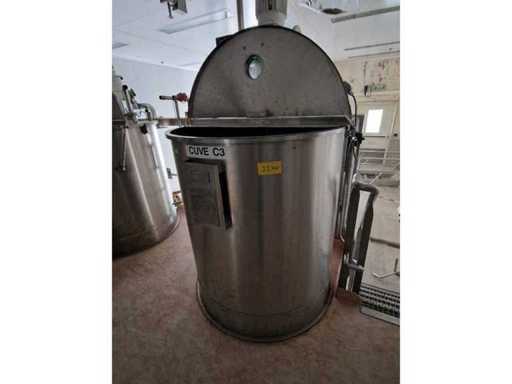 PERINOX - 2000 - Halar gerührter gefütterter Tank - 840L