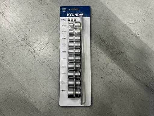 Set de cheie tubulară Hyundai 59623 cu 10 piese, 1/2 CrV (76x)