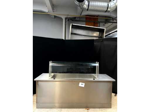 4 x Tavolo refrigerato GN1/1 con piano in vetro