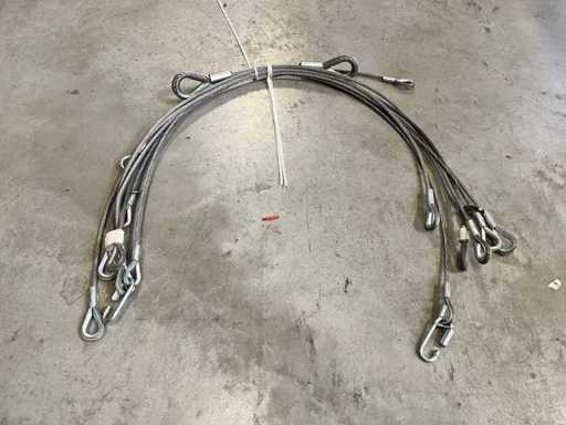 kl. Molti cavi d'acciaio + sicuri, ditale su entrambi i lati (8x)