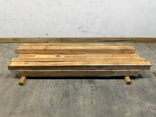 Teakbalken getrocknet 240x10-15 cm (10x)