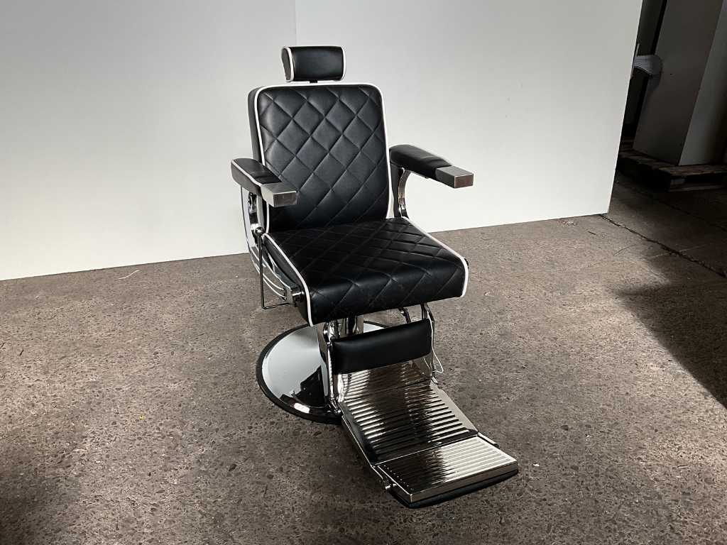 Figaro - Sicillia - Chaise de barbier - Chaise rétro - Noir (2x)