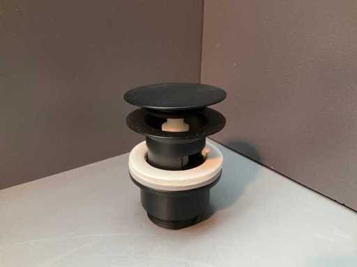 Damixa Spüle Abflussstopfen-Klick Abfall matt schwarz